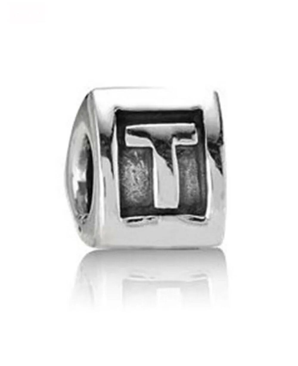 Pandora Sterling Silver Alphabet Letter "T" Charm